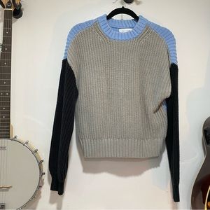 Multitouch block color knitted sweater